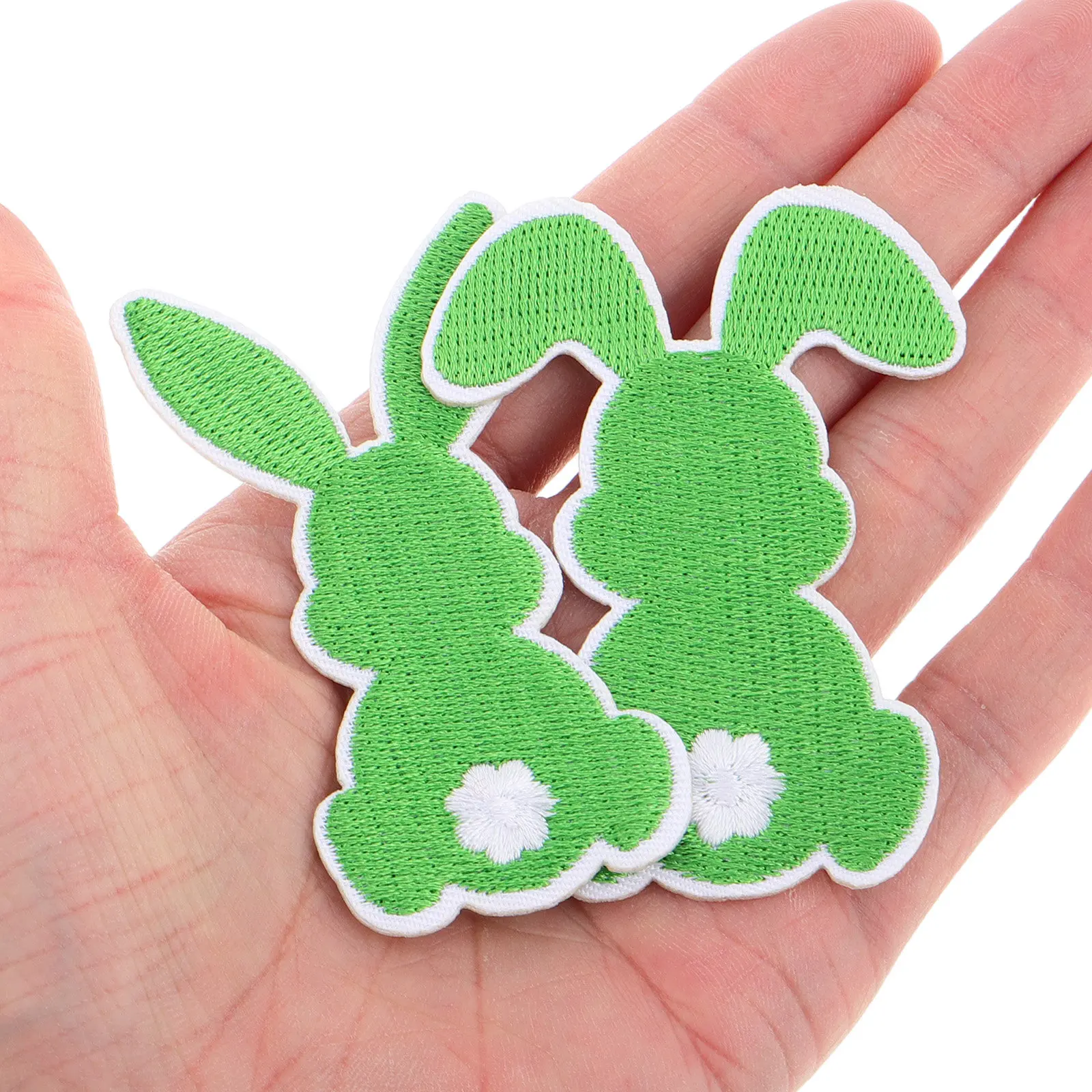 12 Pcs Carrot Easter Fabric Decorations Party Bunny Embroidered Patch Egg Applique