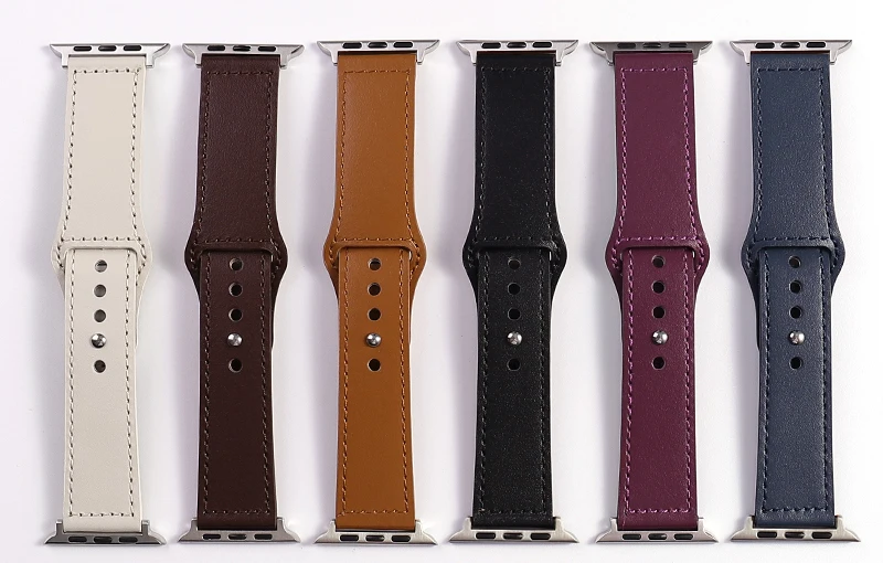 Leather Strap for Apple Watch Band Ultra 49mm 44Mm 40Mm 45Mm 41Mm 42Mm 38Mm Business Armband Iwatch Series 3 5 6 Se 7 8 Bracelet