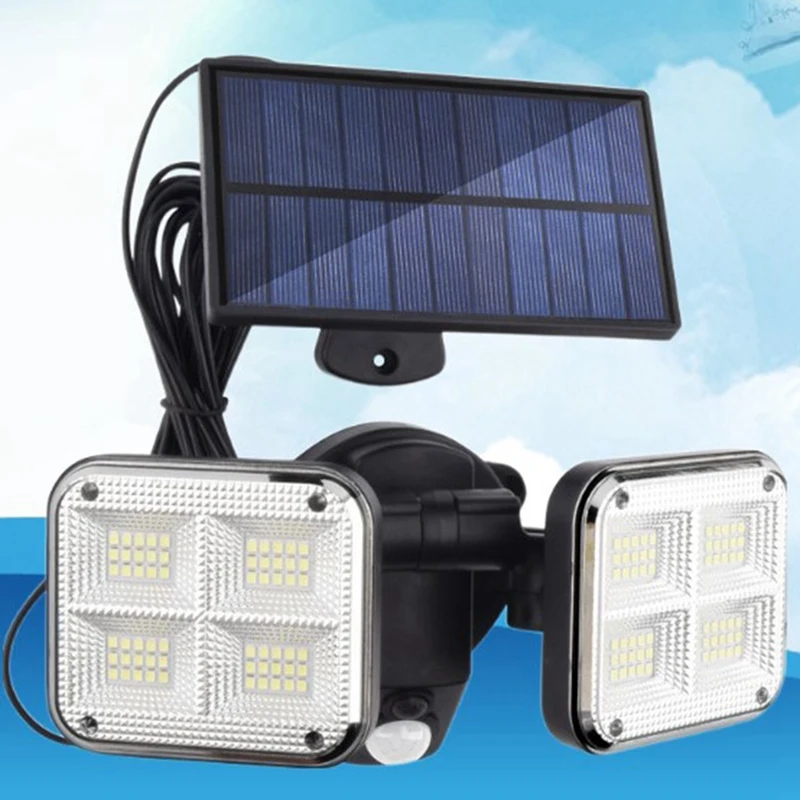 Bright Solar Lights Waterproof Outdoor Indoor Solar Lamp With Adjustable Head Wide Lighting Angle Motion Sensor
