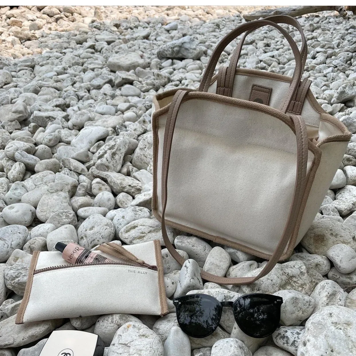 Korean ins changing multifunctional mother and baby bag canvas light tote bag bento bag shoulder crossbody mother bag tote bag