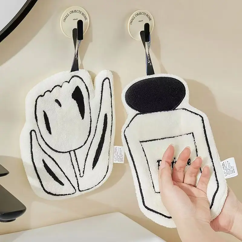 

Hangable Hand Towel, Thickened Absorbent Quick-drying Bathroom Special Handkerchief Hand Cloth Children's Handkerchief Towels