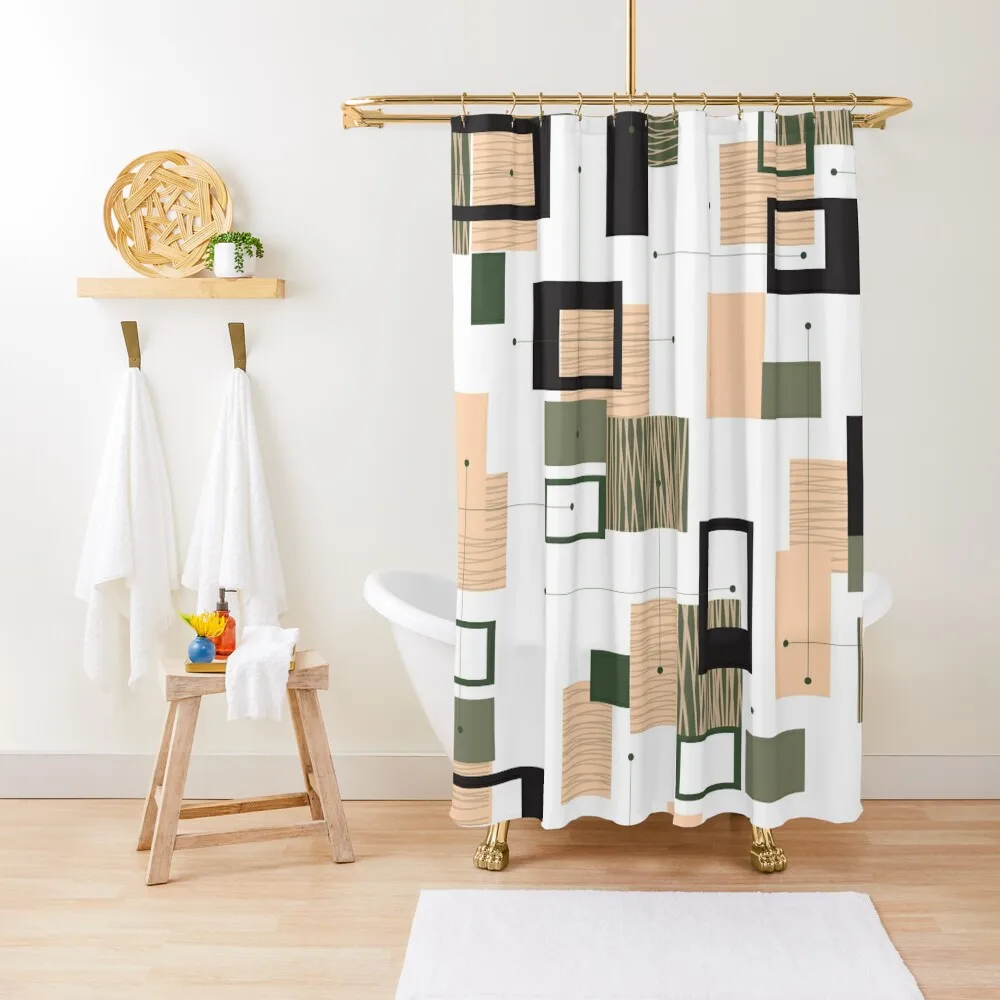 

Mid Century Modern 10 Shower Curtain Shower Set Waterproof Fabric Shower Bathroom Fabric Curtain