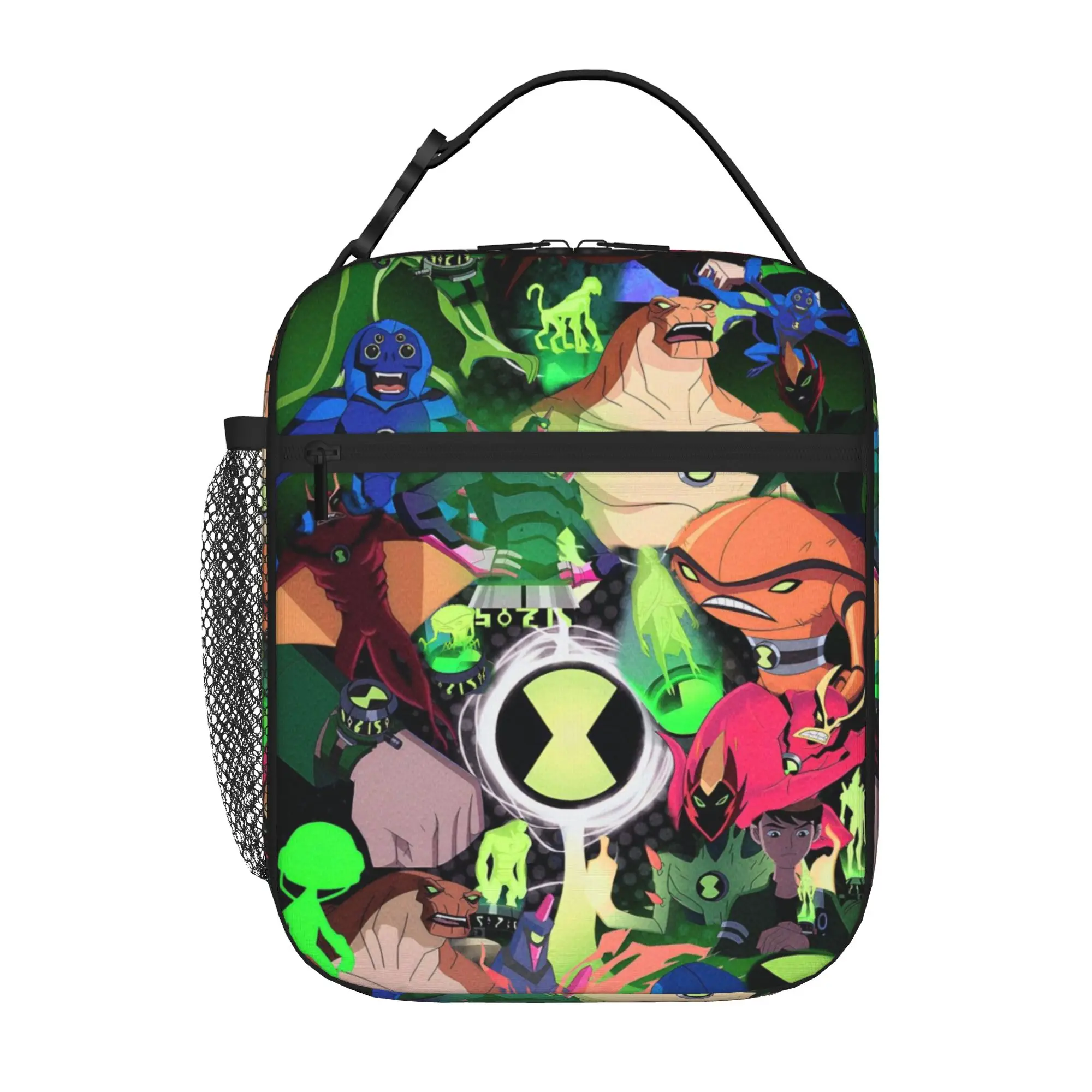 Ben 10 Lunch Box Bag Ben10 All Alien Characters Collage Kawaii Super Quality Multi-Function Food Organizer Lunch Bag