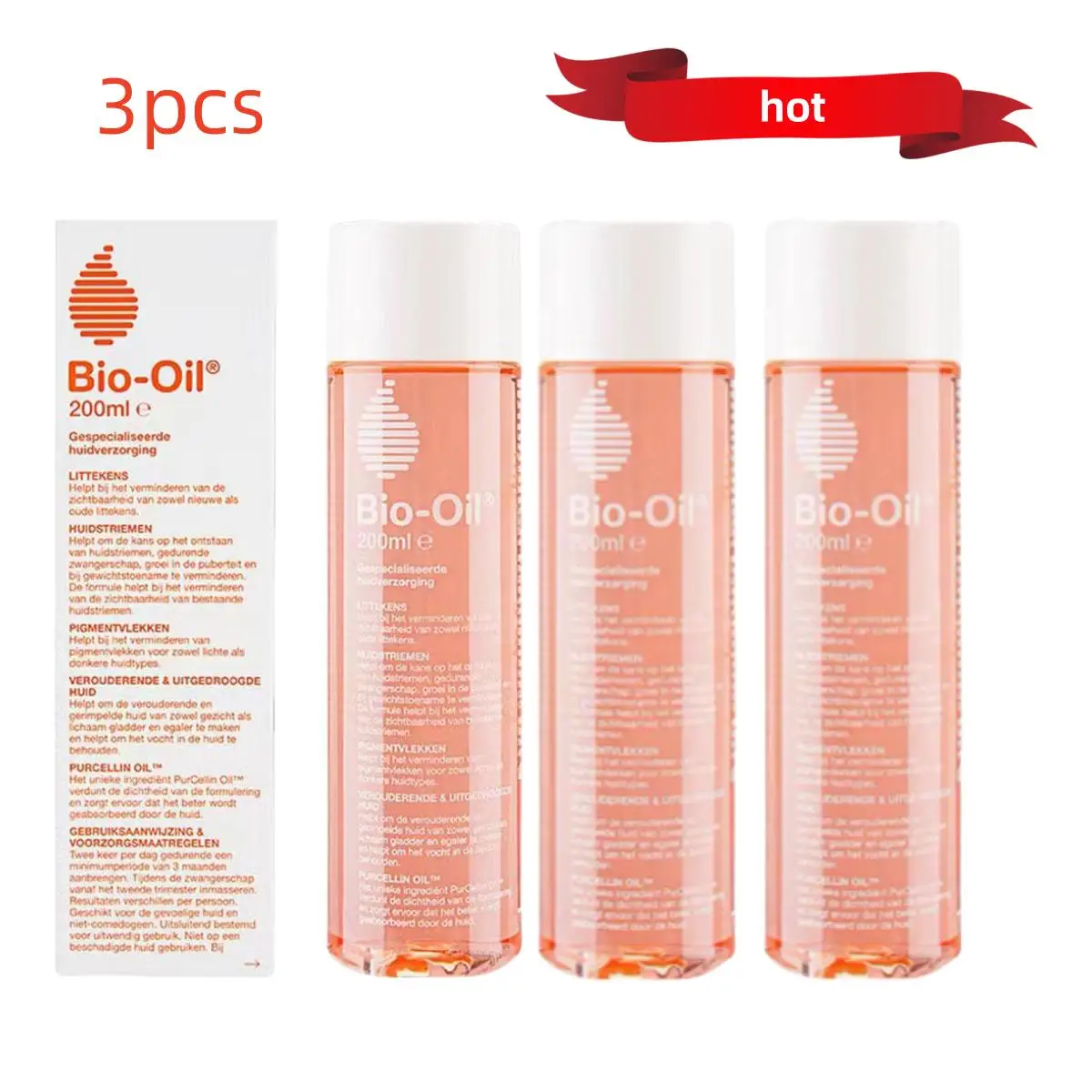 Bio-Oil Body Skin Care Essential Oil Fades Stretch Marks Fades Facial Fine Tattoos Body Skin Oil Improves Uneven Skin Tone 3pcs