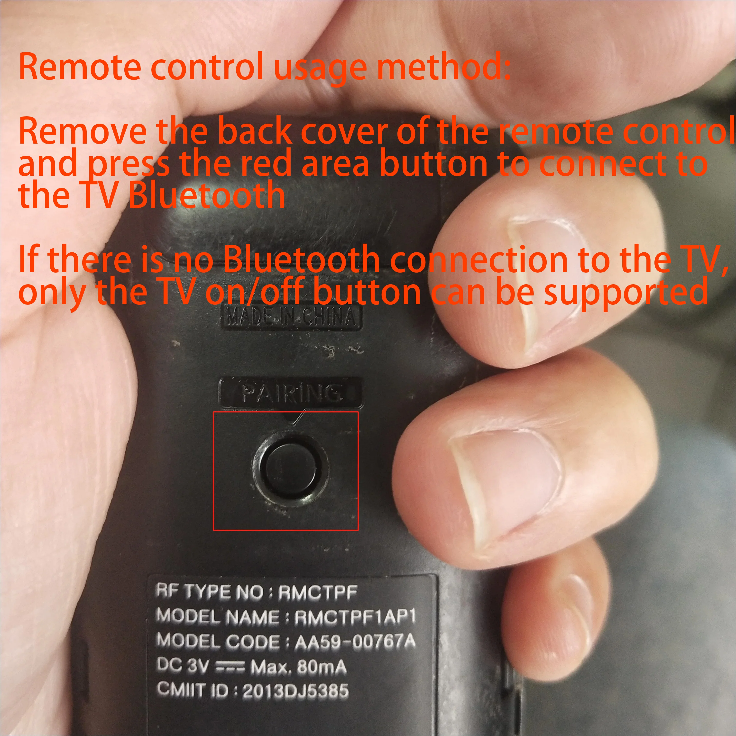 AA59-00767A = AA59-00772A = AA59-00758A Pilot dotykowy Bluetooth przeznaczony do telewizora UN65F7100AF UN75F7100AF UN75F6400CF UN75F6400AF