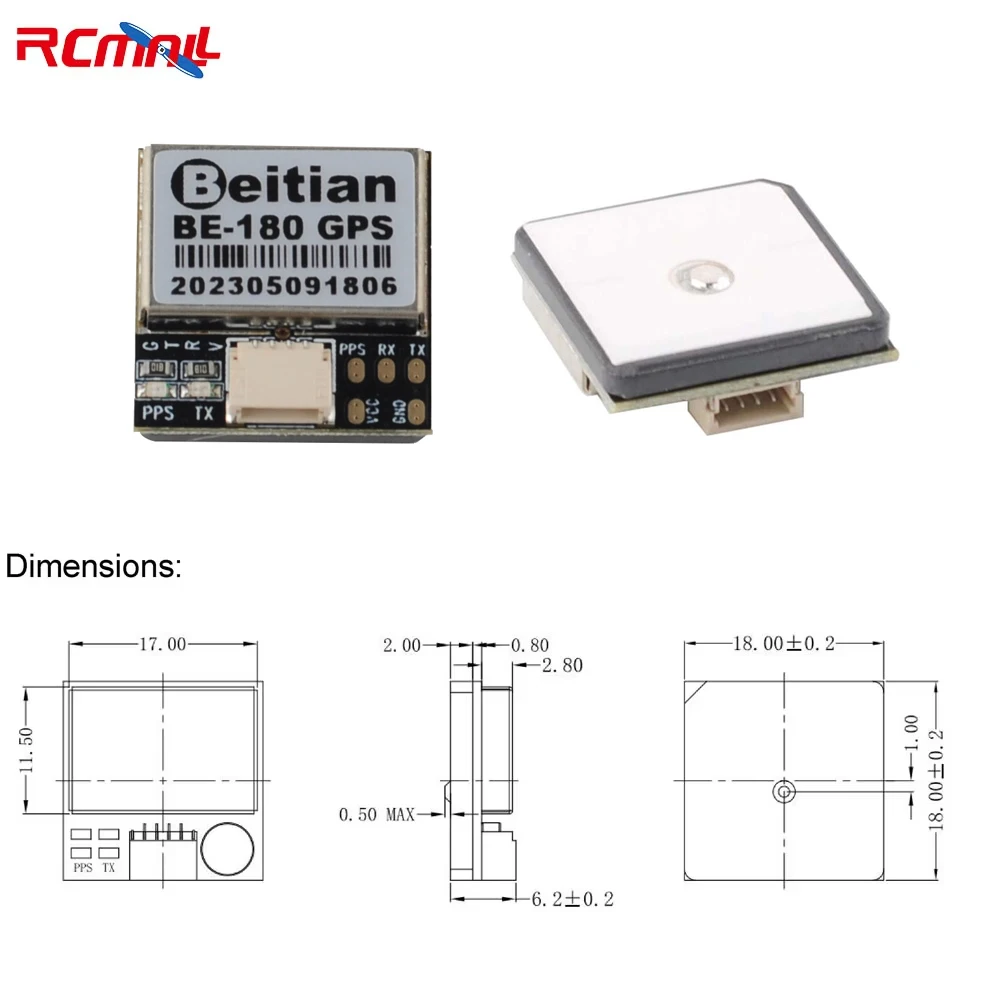Beitian BE180 GPS Module BE-180 with Antenna M10 GNSS Ultra-low Power GNSS Receiver for Vehicle Drones - Image 3