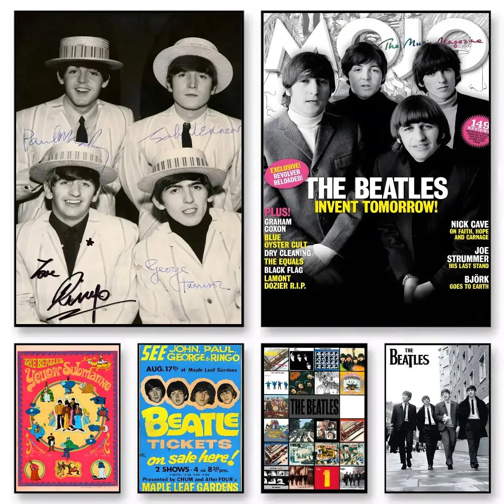 The Beatles Poster Nordic style room wall decoration self-adhesive HD waterproof AFE bar
