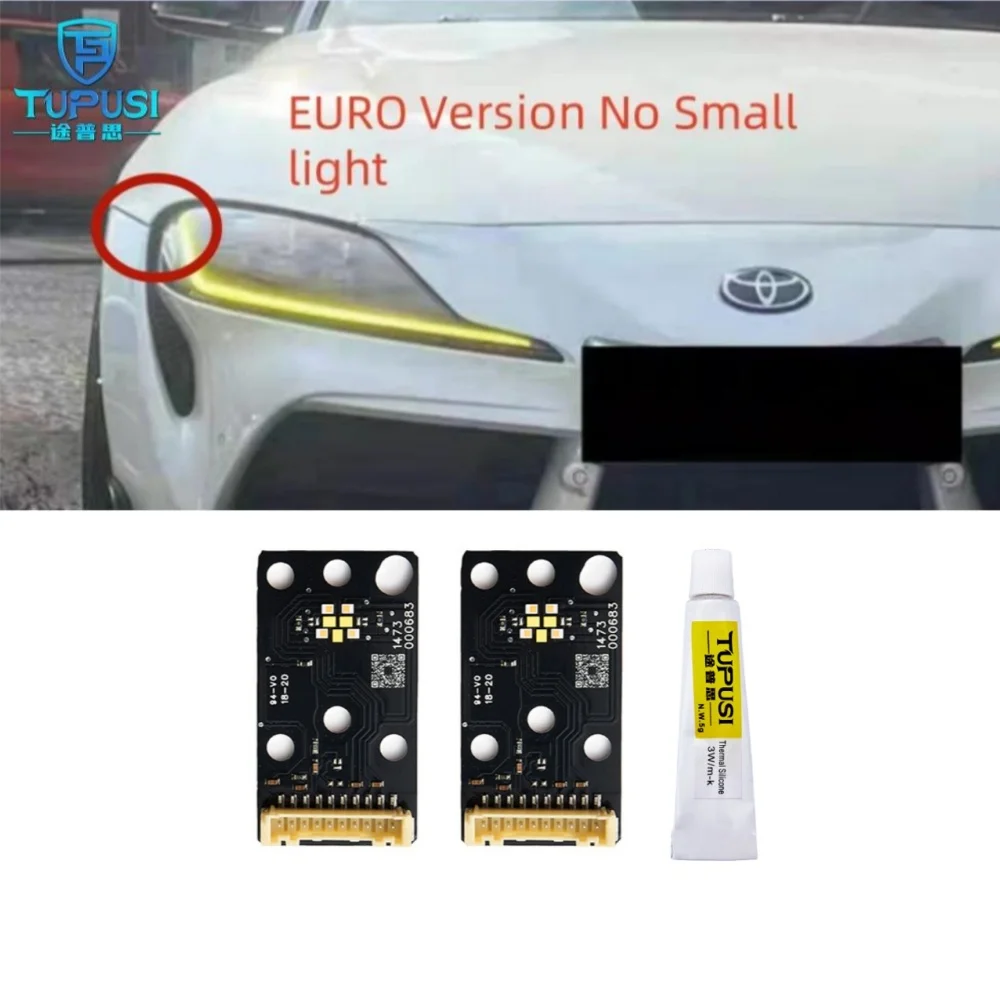 

Refit Yellow Angel Eyes Daytime Running Light Refit For Toyota GR Supra A90 A91 MK5 2020-2024 Daylight DRL LED Boards