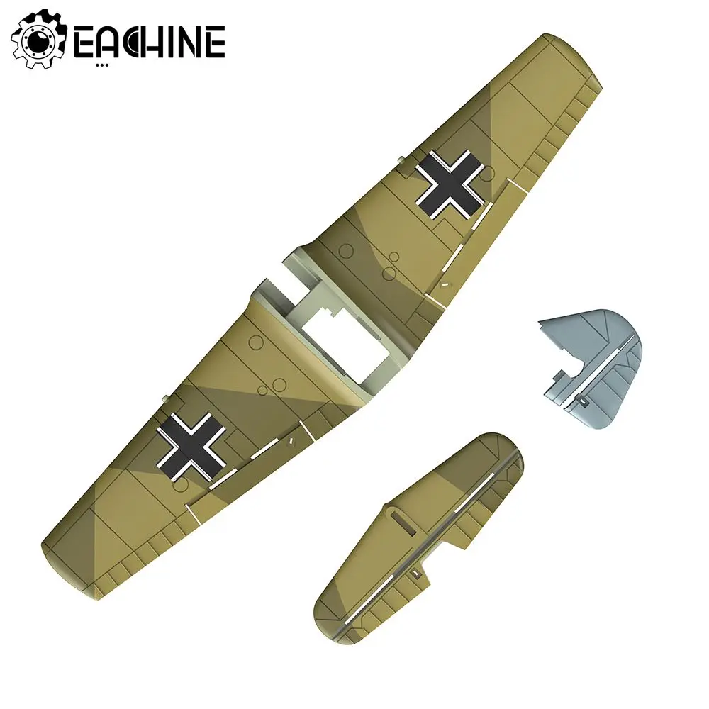 Eachine-Pièces de rechange pour mini avion RC d'origine, récepteur d'hélice, train d'atterrissage, boîte de vitesses, fuselage, aile principale, accessoires, BF109, 400mm