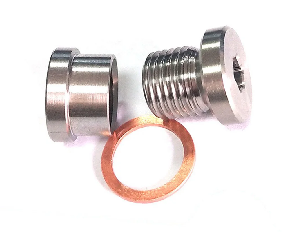 M12x1.25 O2 Sensor Plug Kit Stainless Steel Exhaust Bung with Copper Washer Fix Check Engine Light, Universal Fit for Car