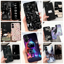 For TECNO Camon 19 Neo Case Cartoon Cat Black Night Liquid Silicone Phone Case Back Cover For Tecno Camon 19 Pro Camon19 Bumper