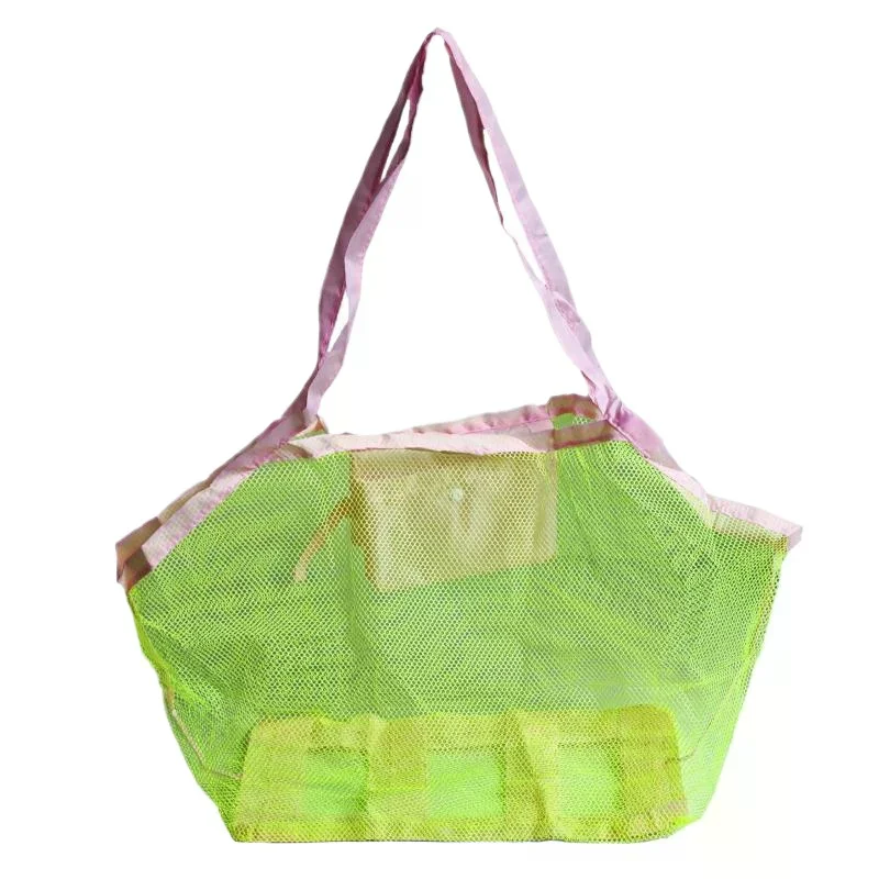 Foldable Portable Beach Toy Storage Bag Children Sand Digging Tool Mesh  Grid Modern Simple Style view 4