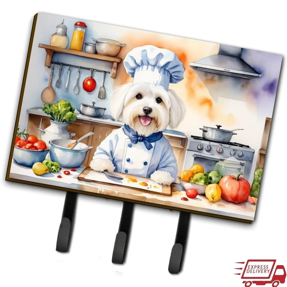 

Durable Coton de Tulear Wall Hooks Key Holder Leash Coat Rack Easy Mount Organizer Keys Towels Gifts Home Decor