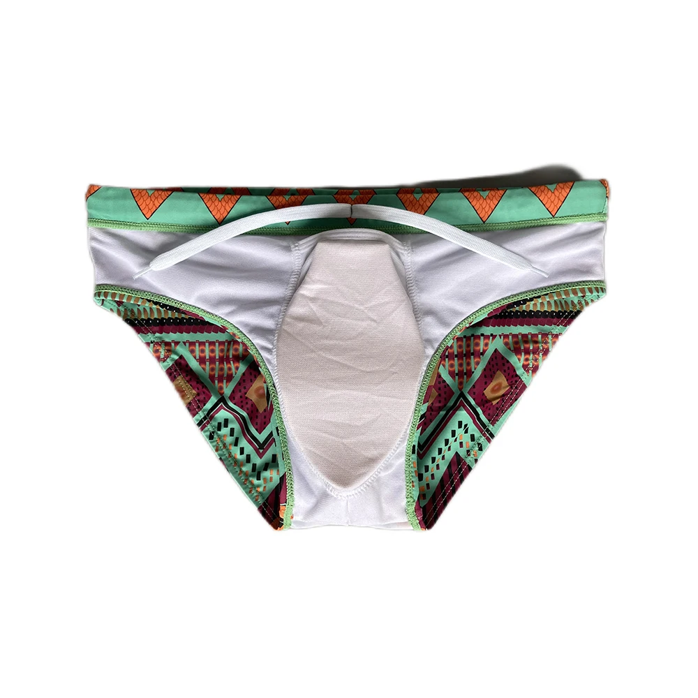Sexy Men's Swimming Trunks Summer Quick Dry Swimwear Fashion Bathing Swimsuit Sport Beach Pouch Pad Surfing Vacation Briefs
