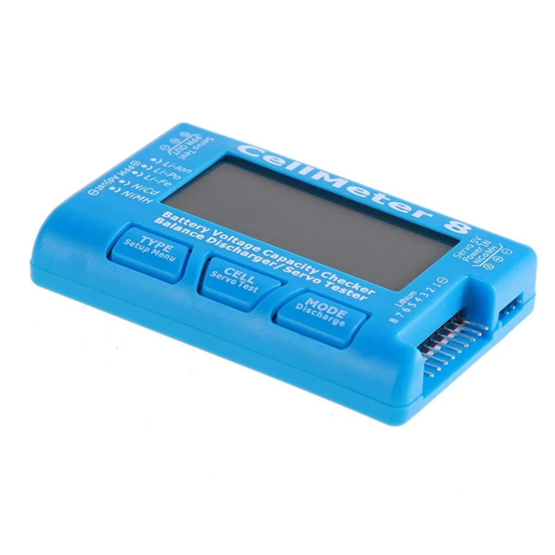 RC Cellmeter8 1S-8S قدرة البطارية الجهد اختبار متر ل يبو ليثيوم لون نيمه متر دائم