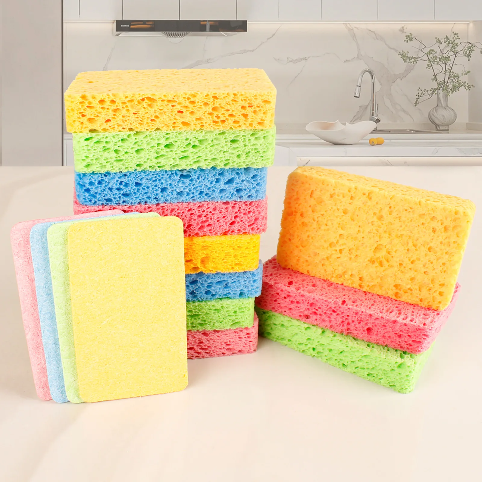 Sponge Rub Compressed Wood Pulp Cotton Household Merchandises Dishwashing Sponge Fast Cleaning Wipe Kitchen Housework Clean Wipe