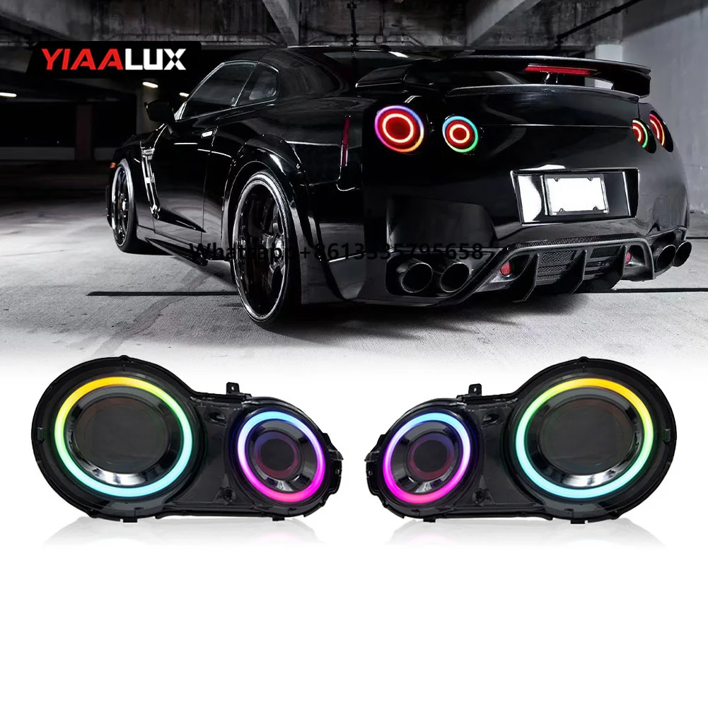 

LED RGB Car Rear Lamp Tail Lamp Dynamic Animation Modified LED Tail Light for Nissan GTR GT-R R35 2007-2018