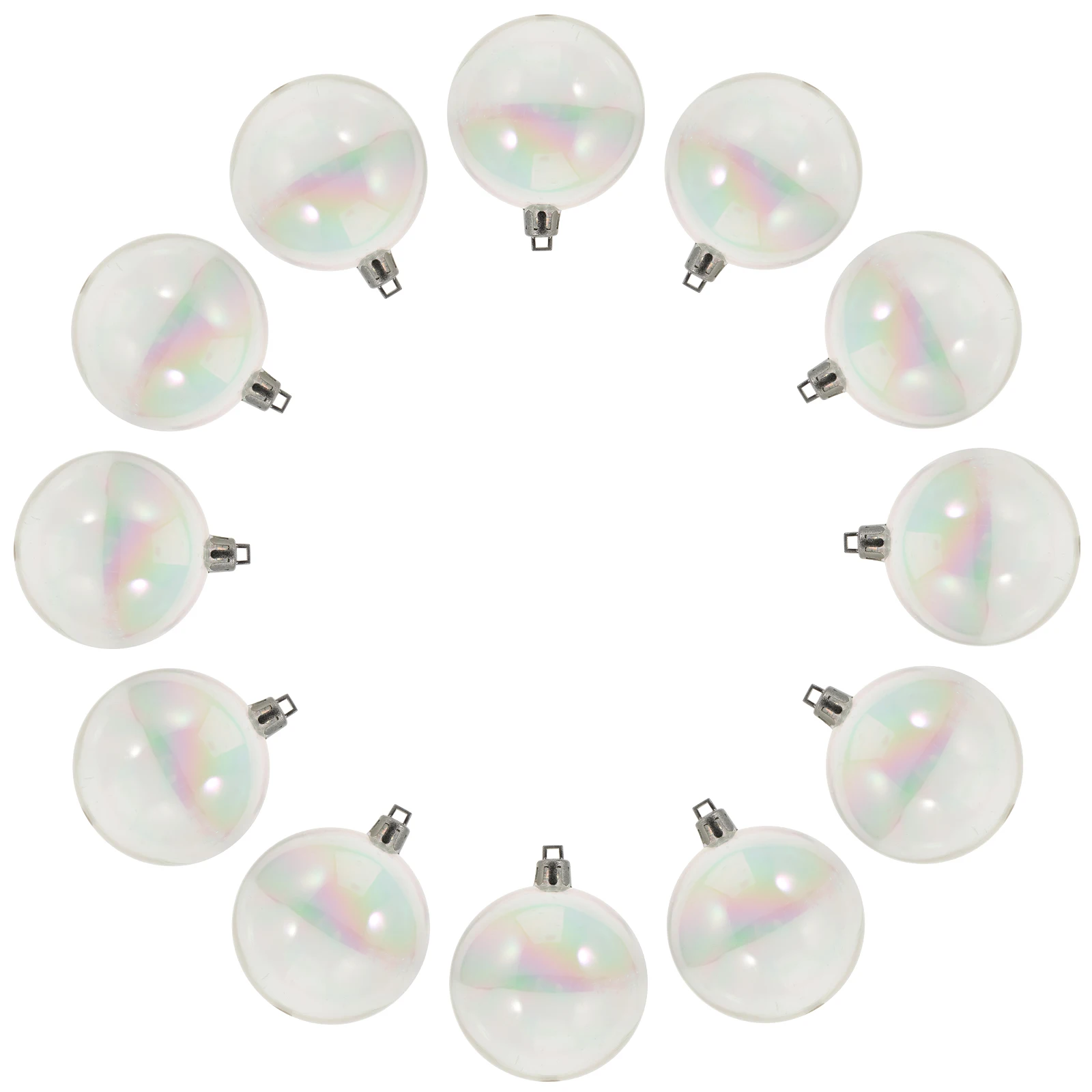 

12Pcs Glitter Bubble Ball Christmas Tree Decorations Festive Hanging Ornaments for Holiday Party Pendants Xmas Supplies