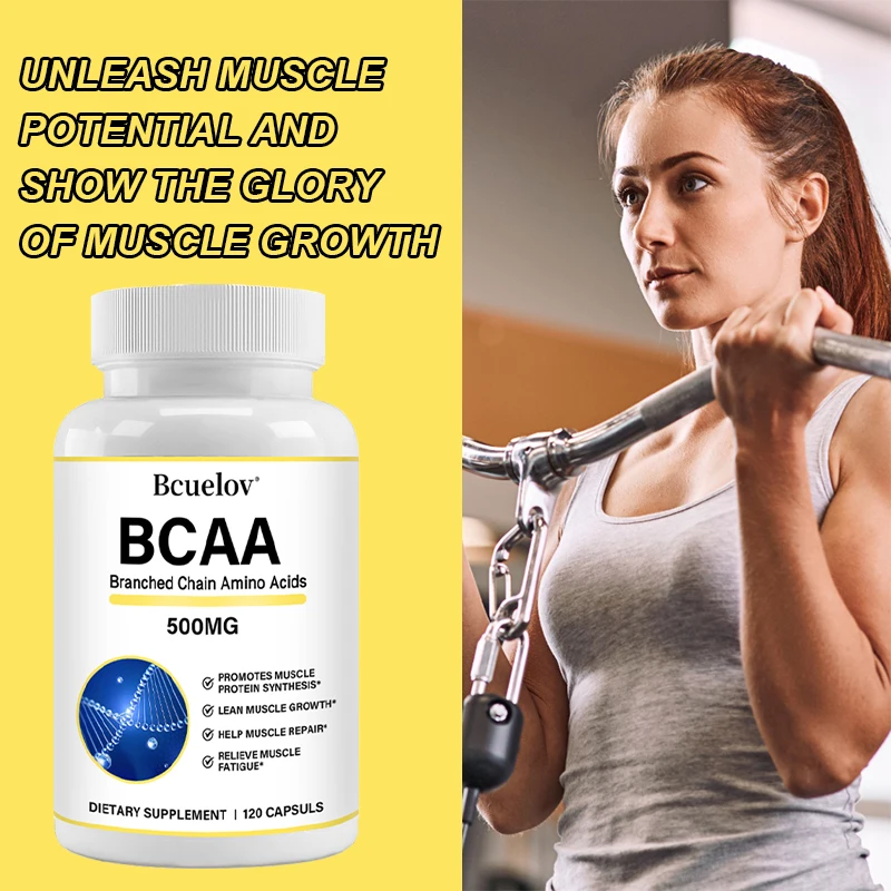 BCAA Supplements - Branched Chain Amino Acid Capsules To Help with Protein Synthesis, Muscle Growth and Fatigue Relief