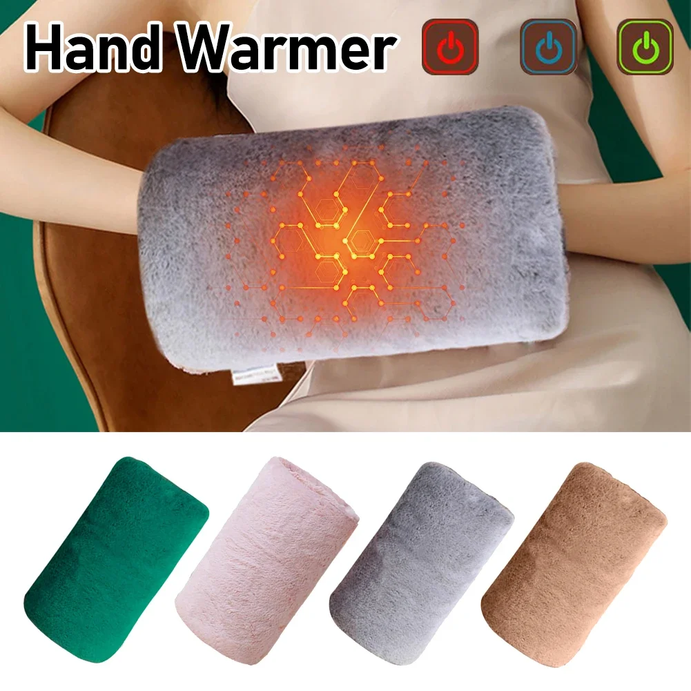 Electric Hand Warmer Electric Heating Pad Warmer 3 Gear Temperature Heated Warm Bag Explosion-Proof Fast Heating for Home Office