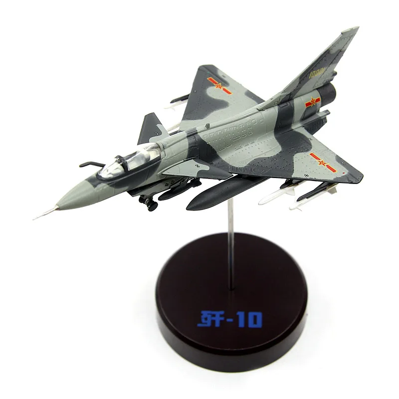 1 / 144 Chinese air force J-10A fighter  J-10 alloy finished aircraft model with support