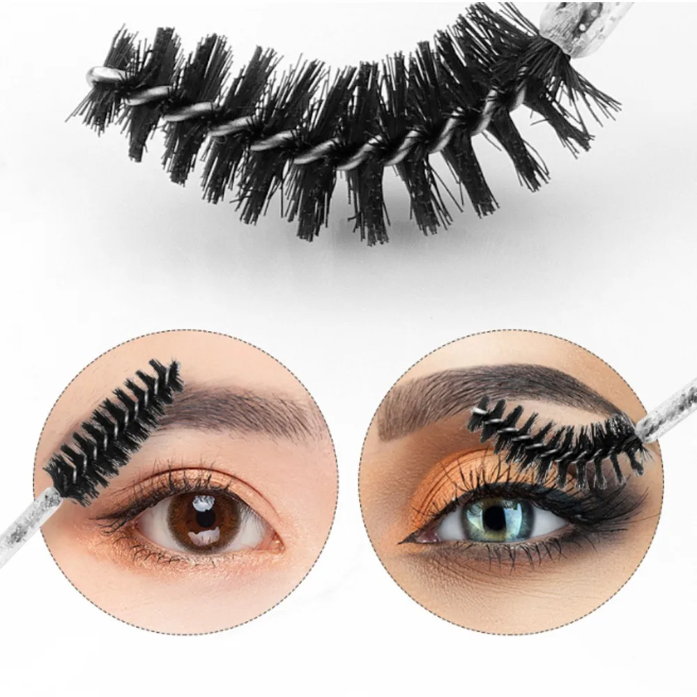 50-100-250PCS Crystal Eyelash Brush Combs Professional Mascara Wands for Eye Lash Extension Makeup Beauty Tool for Eyelashes