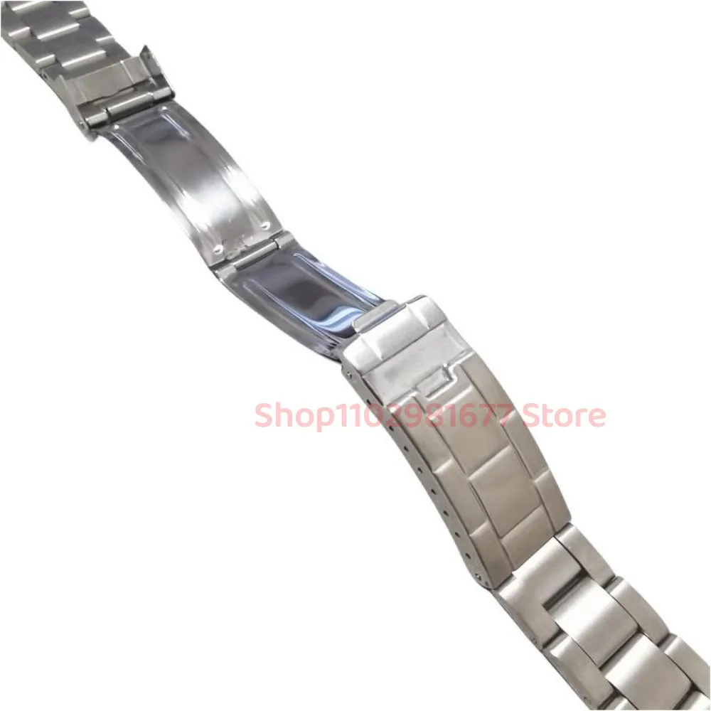 20mm 316L Solid Stainlee Steel Vintage Grid Buckle Oyster Curved End Watch Strap Band Fits for RLX 116719 16570 16610 93150