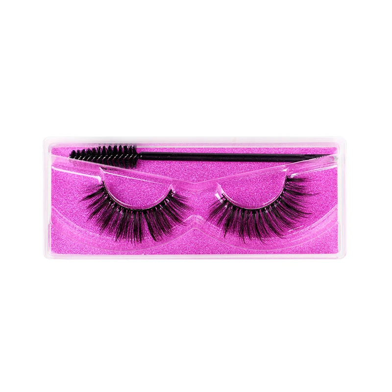 Color V series bottom card package 12-18mm imitation mink hair false eyelashes naturally slender long