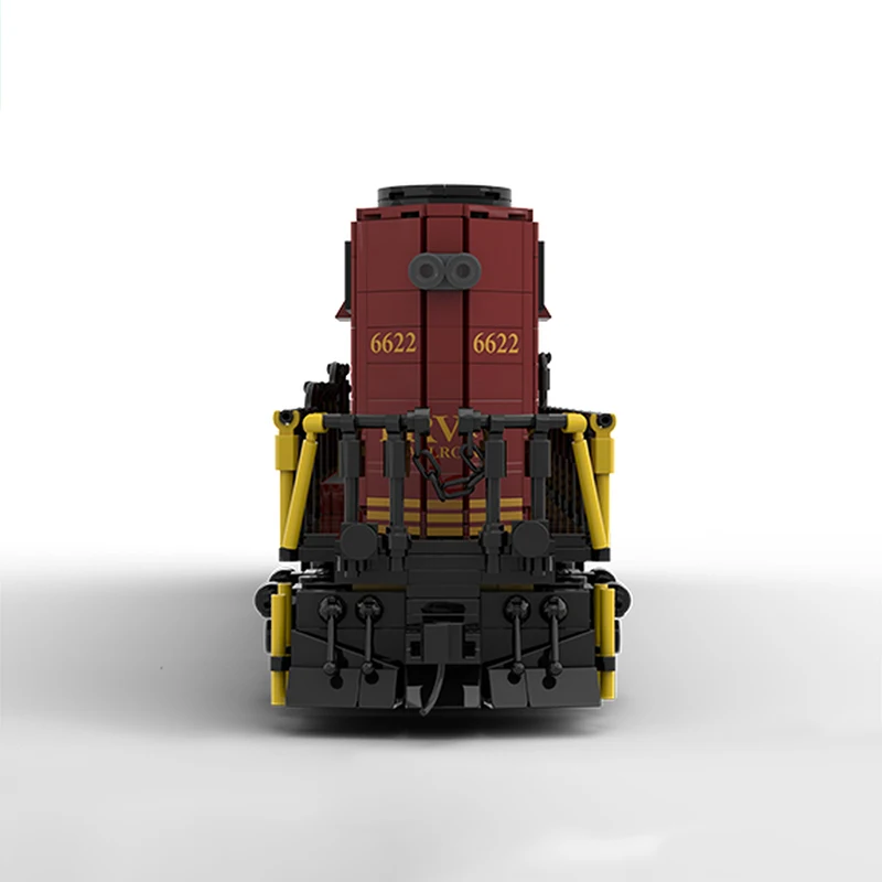 MOC 西部 SD70MAC 列車都市貨物輸送車両モデル DIY ビルディングブロックセット技術レンガのおもちゃ子供のギフト