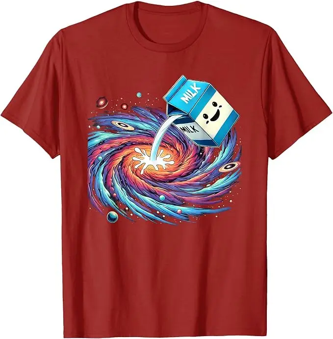 Lustiges Cartoon-Milchstraßen-T-Shirt mit kosmischem Galaxien-Motiv, Y2k-Kunstwerk, Grafik-Bekleidung für Weltraum- und Wissenschaftsliebhaber, modisches künstlerisches T-Shirt für Jungen – Detail 9