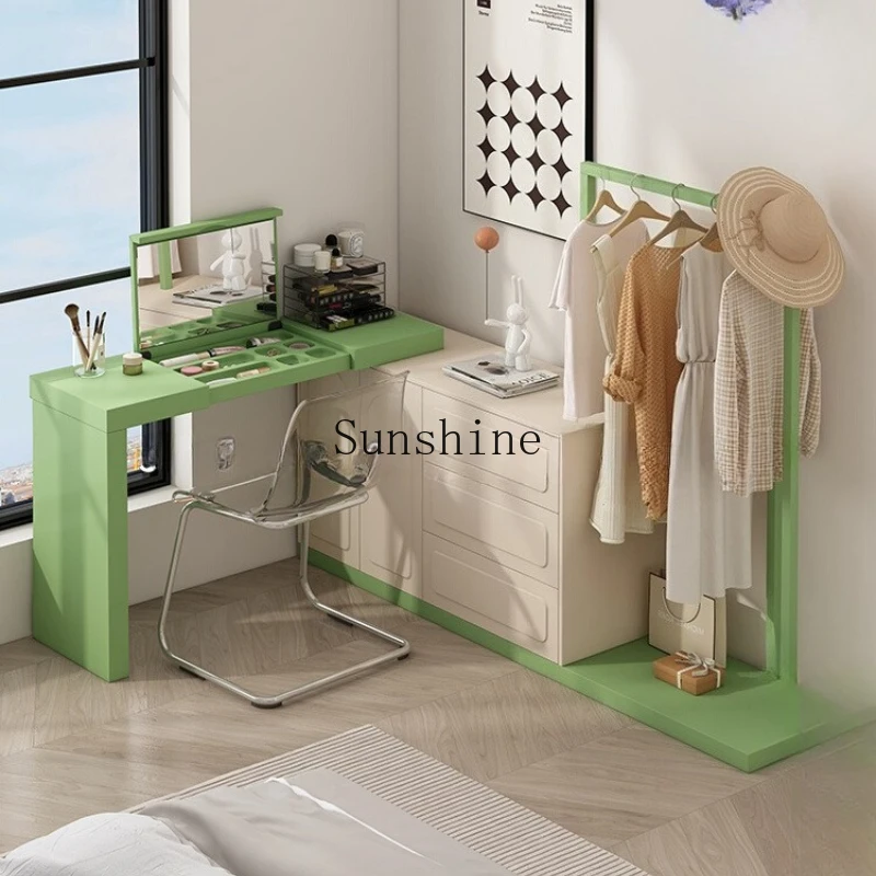 

Modern simple L-shaped dresser corner chest integrated can hang clothes and hats bedroom small