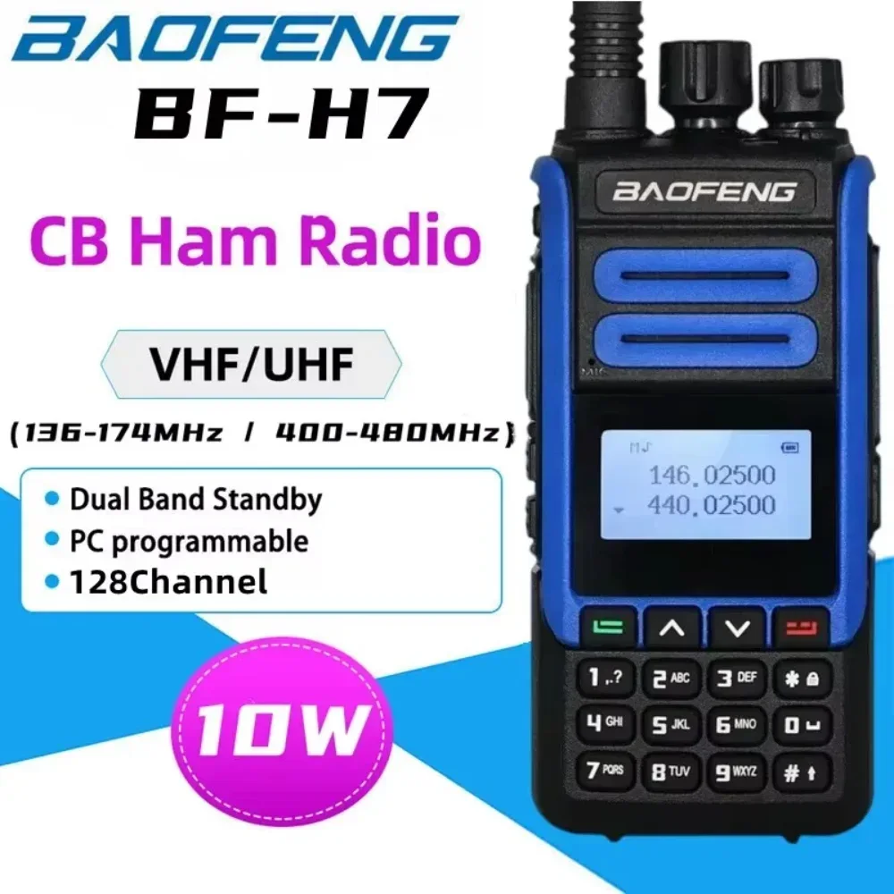 

BAOFENG BF-H7 Original Walkie Talkie 10W High Power Long Range Handheld Portable Two Way Radios H7 Wireless Transceiver
