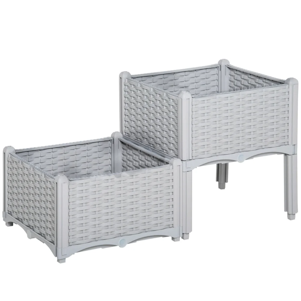 

Высокая кашпо-ящица для комнатных и уличных растений, для цветов/овощей/томатов/трав на саду/патио/балконе