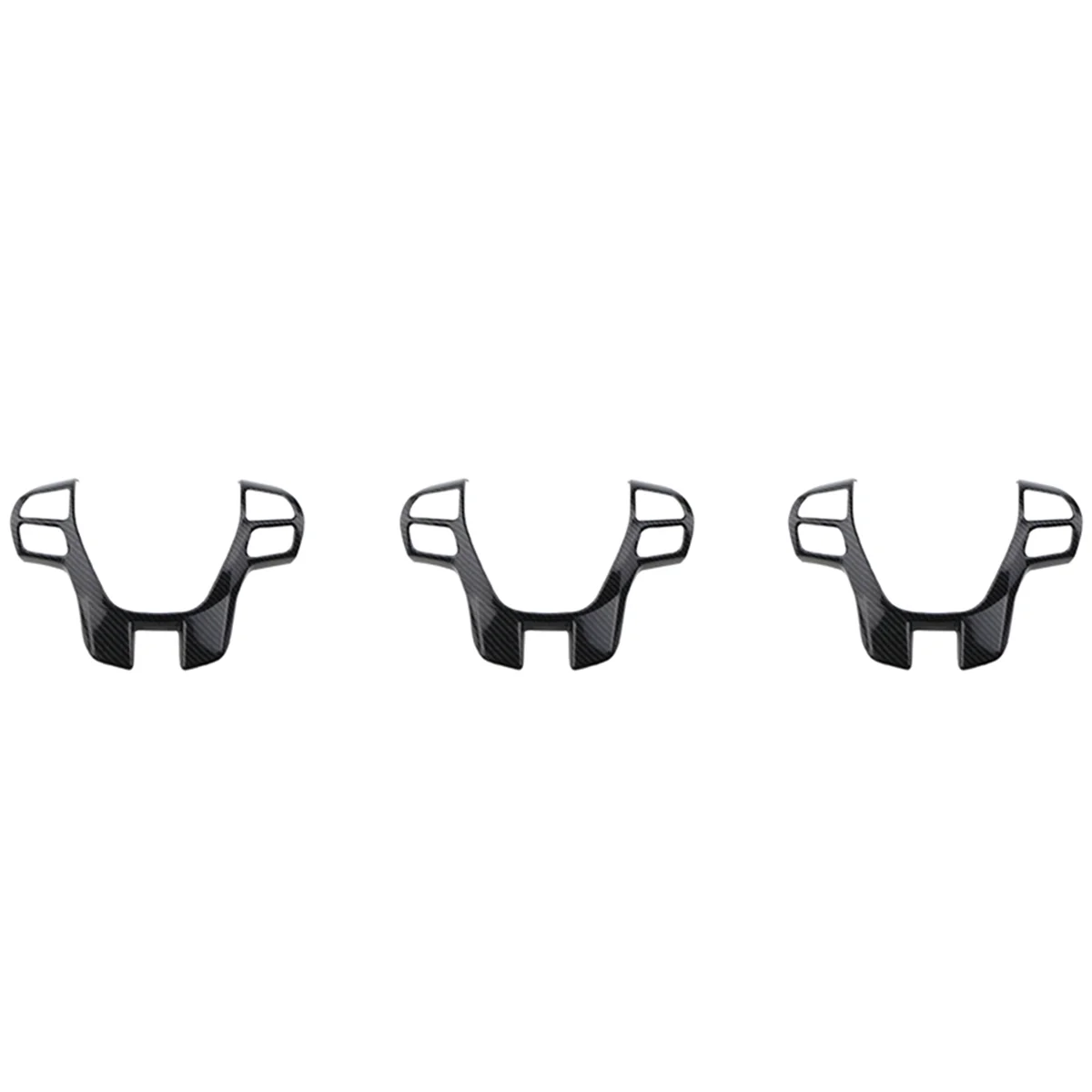 

3X Carbon Fiber Steering Wheel Cover Trim Frame Decorator Sticker Car for Ford Ranger Everest Endeavour 2015+