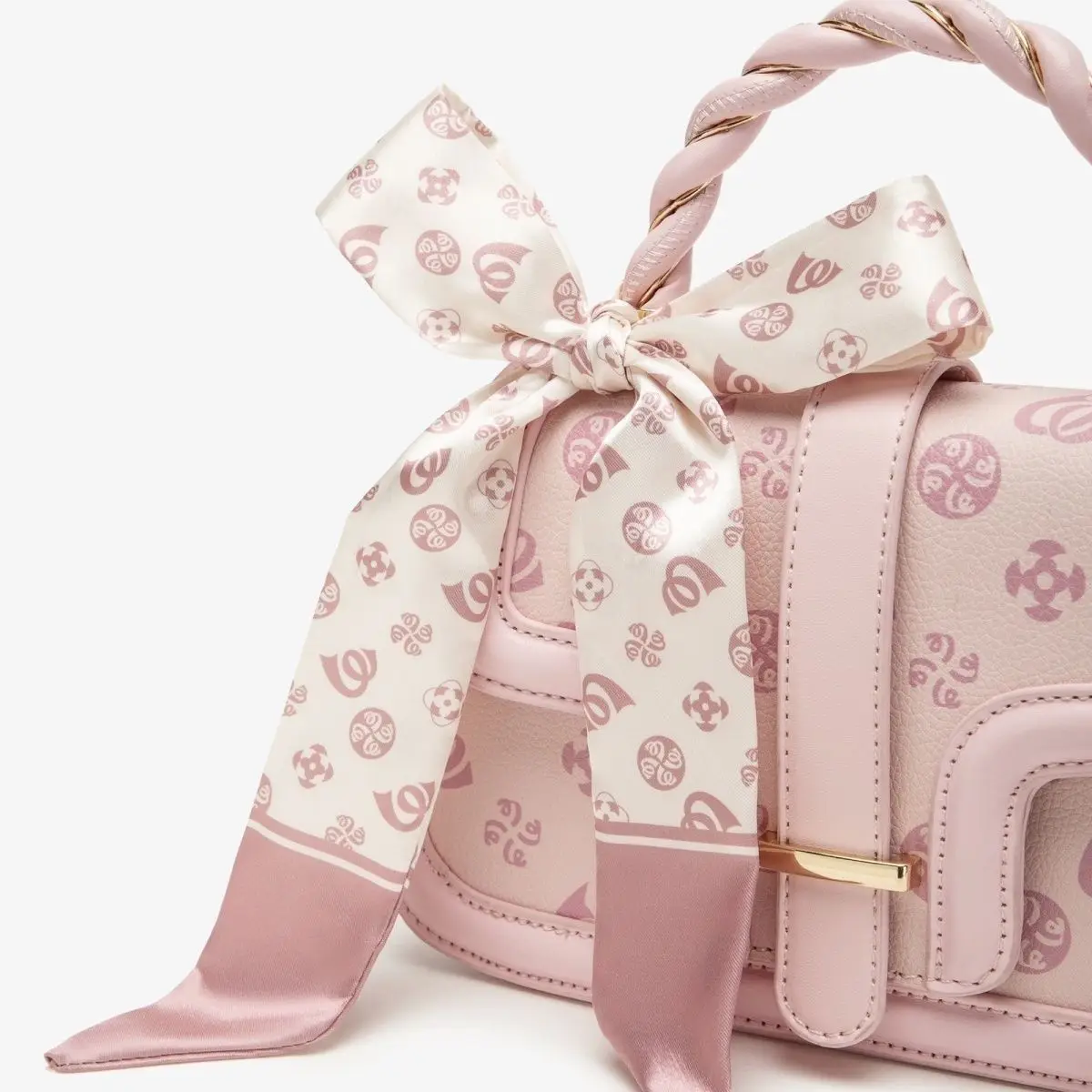 Women Saddle Bag Cute Embossed Handbag Ice Berry Pink Niche Fashion Ladies Shoulder Crossbody Purse