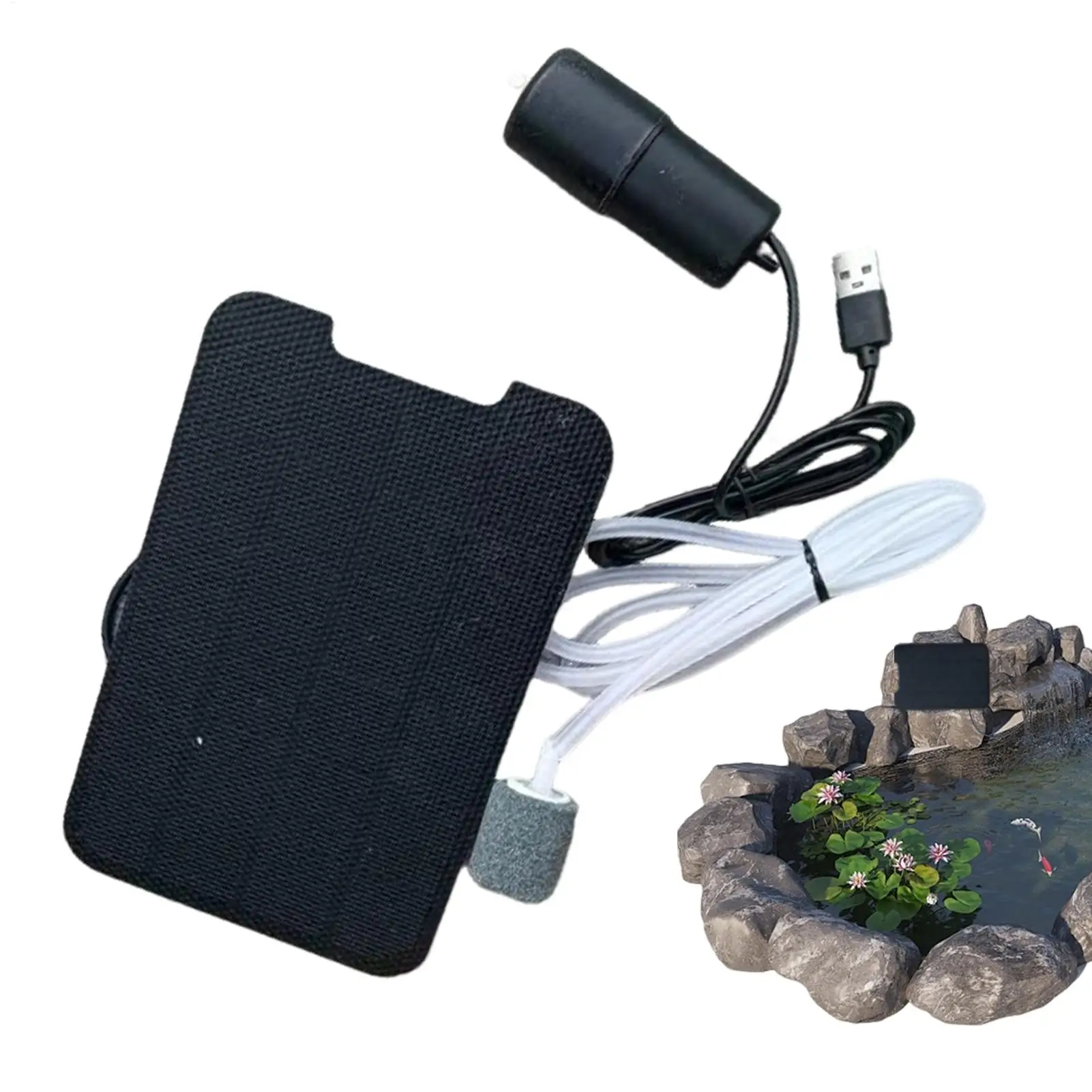 Solar Pond Aerator Pond Aerator Solar Fish Tank Oxygenator Fish Tank Air Pump Silent Pond Oxygen Pump for Anglers Growers view 2