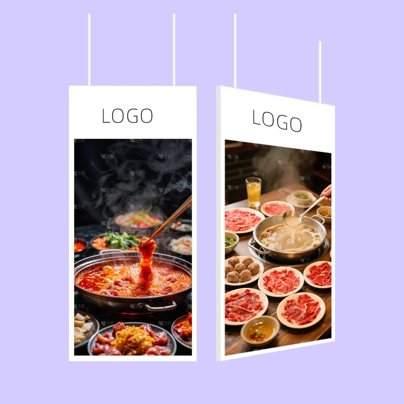 Lettore pubblicitario con display LCD per segnaletica digitale per pubblicità video su due lati per ristorante per decorazioni interne