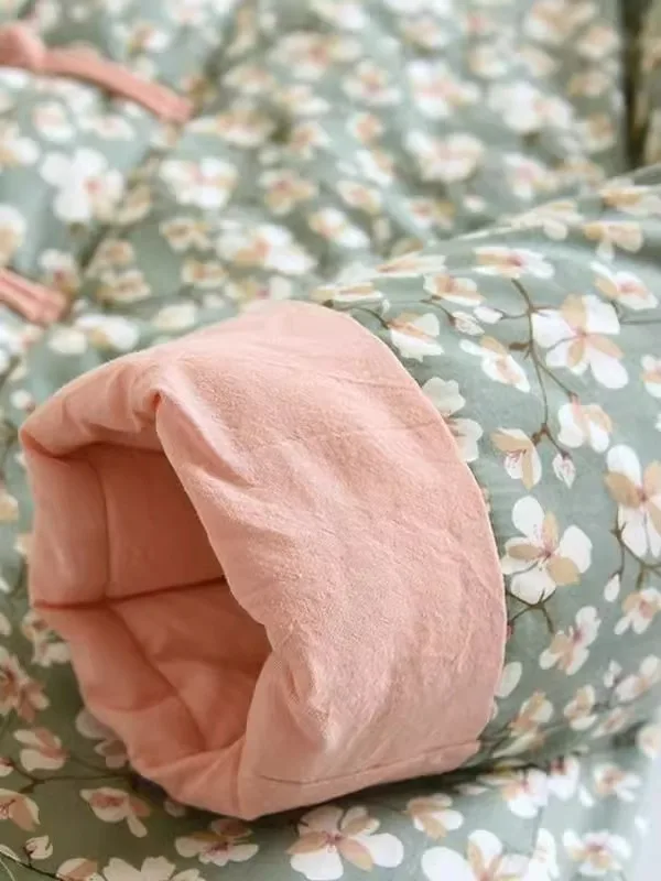 Novo chinês sle floral algodão jaet feminino solto gola bordado casaco de inverno thiened longo sve commute wear