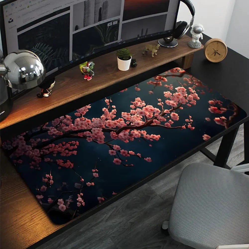 

Cool cherry blossom landscape Mouse Pad Gamer Office Accessories Pc Cabinet Games Desk Mat Computer Desks Keyboard Gaming Mats