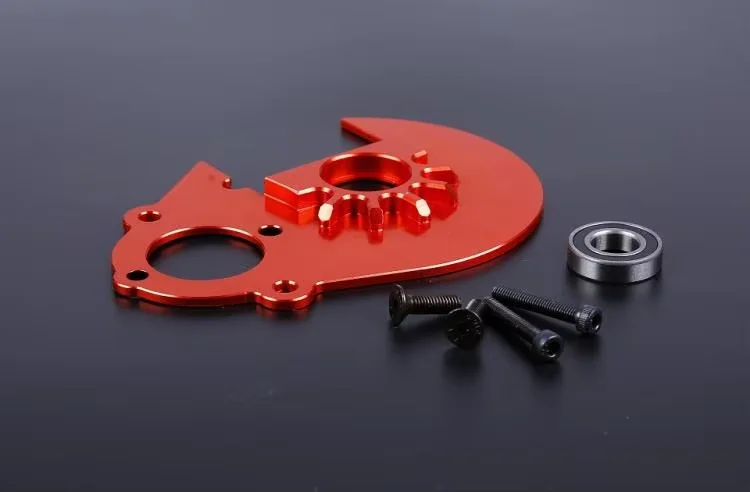 Integrated large gear side support plate with heat sink for 1/5 ROFUN KM HPI BAJA 5B 5T 5SC
