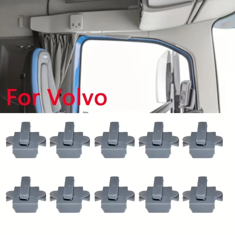 

10pc Curtain Fastener Rail Track Clips For Volvo Heavy-Duty Truck Curtain Rail Brackets Curtain Fasteners Guide Rail Track Clips