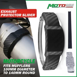 Universal Round Exhaust Protector Slider Cover Supermoto Exhaust Slider Motorcycle exhaust protector Fixing Rings