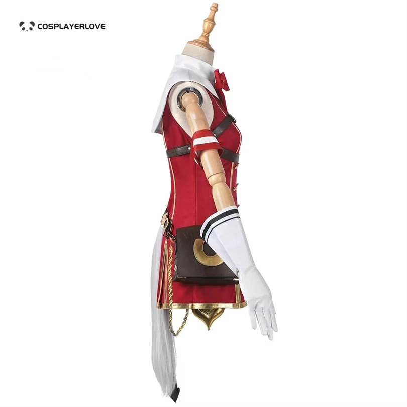 أزياء أوما موسومي بريتي ديربي جولد شيب ريد ستريف التأثيرية لحفلات الهالوين وأعياد الميلاد