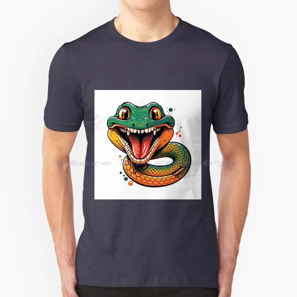 Snake T Shirt 100% Cotton Tee Shaun White Shaunwhiteart Swa Snake Reptile Animal Pop Art Modern Art