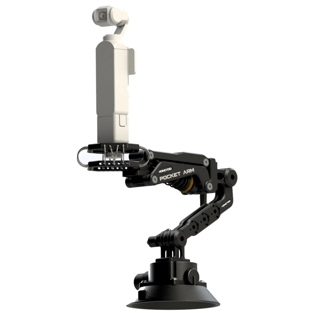 HONGTOO PK02 Pro Pocket Arm Car Suction Mount Z-xis Shock Absorbing Arm for  DJI POCKET Osmo Gopro Camera Viberation Isolate