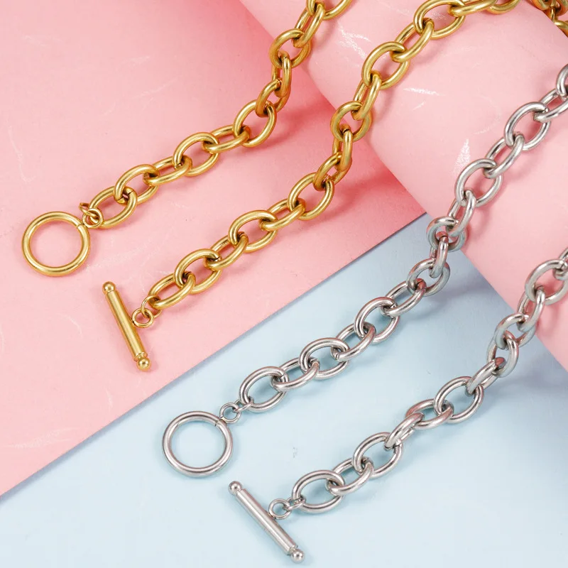 

20pcs Stainless Steel Lobster Clasp Chain Jewelry Making Supplies Gold Plated O Chain Cross Chain Accessories