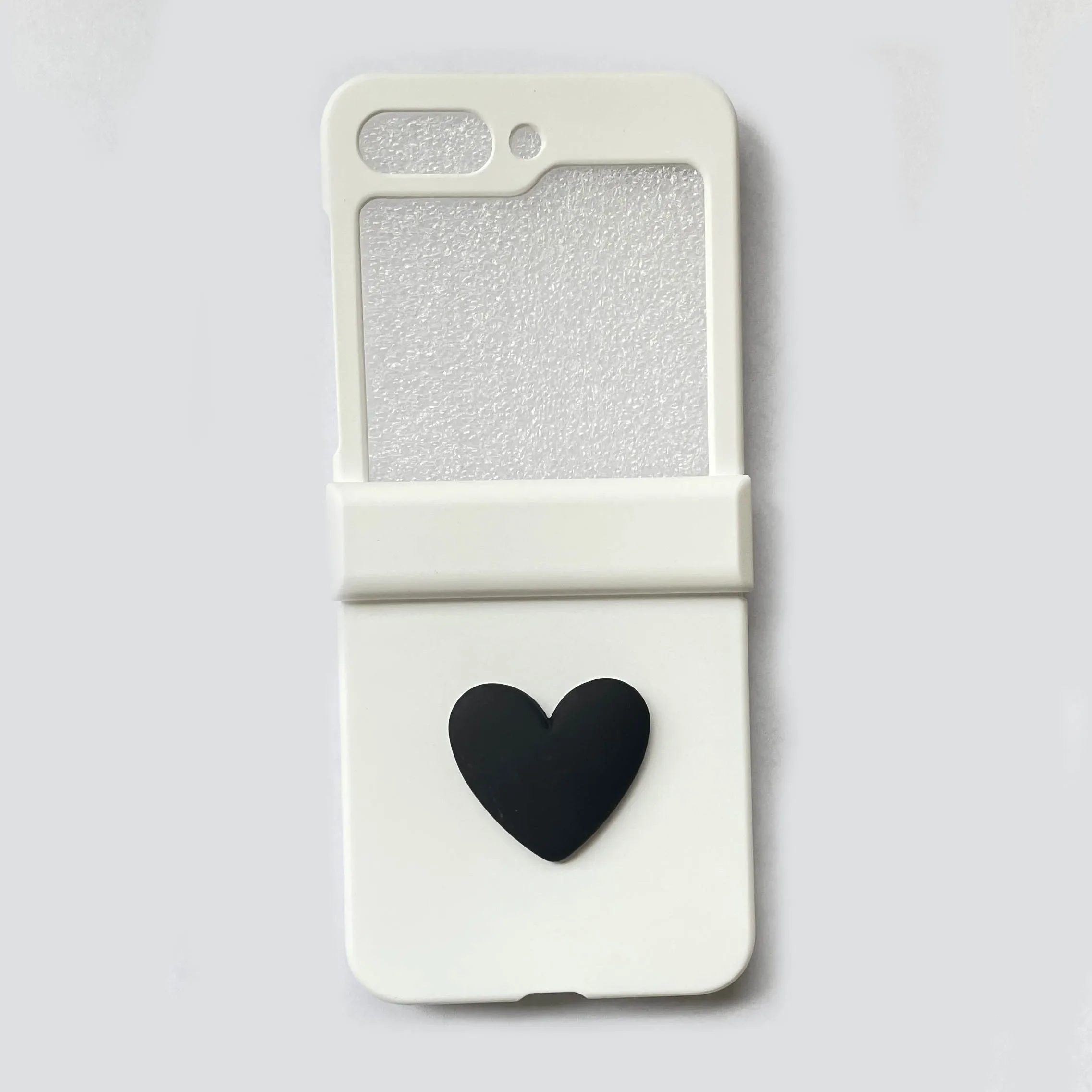 Cute 3D Love Heart Solid Color Phone Case for Samsung Galaxy Z Flip5 5G Z Flip6 Flip3 Flip4 Zflip5 Shockproof Cover