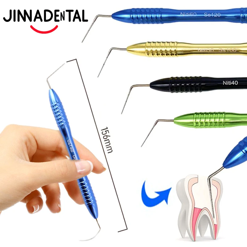 4pcs/set Dental Gutta Percha Filler Oral Root Canal Filler Dentistry Endodontic Hand Plugger Vertical Pressure Device Fill Tools