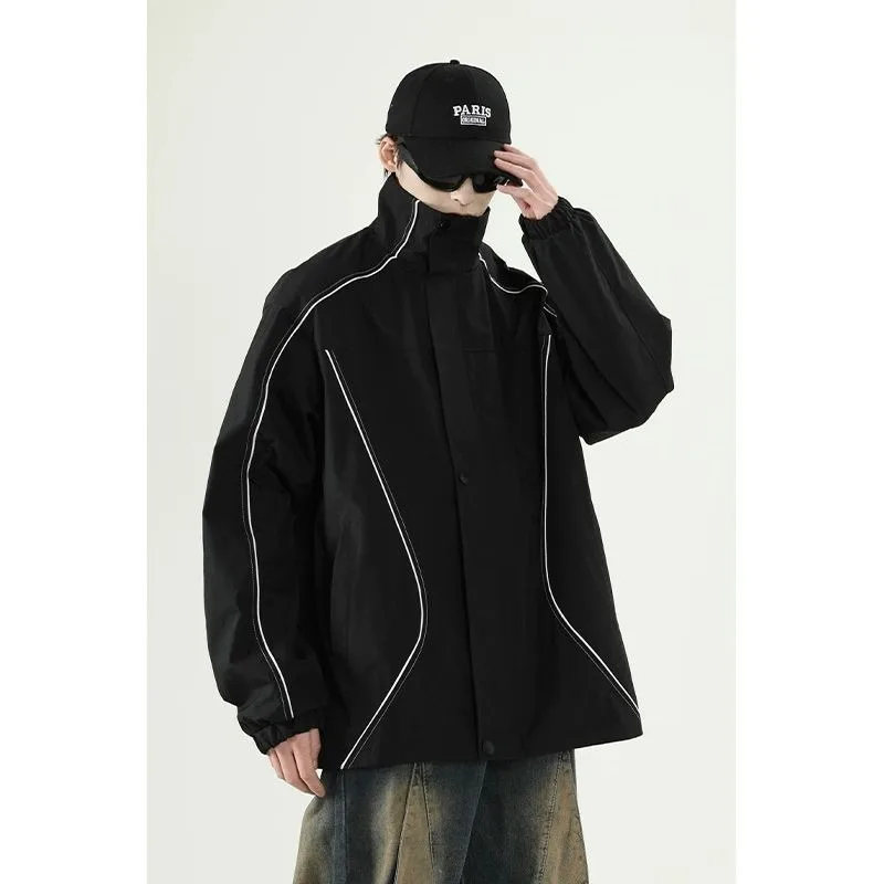 American Retrio Outdoor Sport Jackets Men Thin Spring Autumn Jacket Windbreaker for Men Vintage Jacket 90s Men Clothing