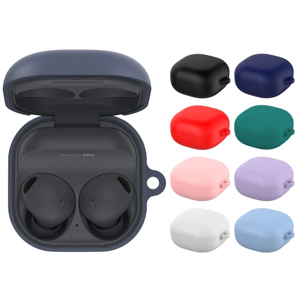 Silicone Case Cover Shockproof Anti-Scratch Protector Protective with Hook Shell for Samsung Galaxy buds live/2/pro/2 pro/FE